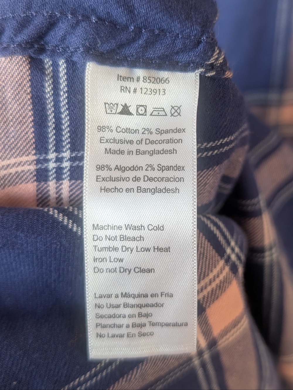 JACHS Girlfriend Navy and Pink Plaid Snap-Front Shirt - Picture 9 of 9